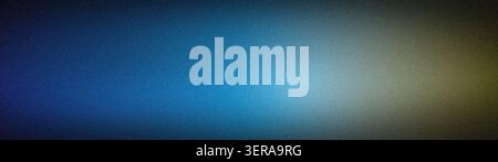 Grainy blue navy and teal abstract horizontal wide banner background texture Stock Photo