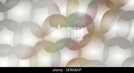 An abstract digital background featuring a pattern of overlapping light circular shapes with soft gradients and a subtle iridescent glow. Stock Photo