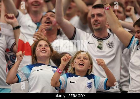 England Fans Celebrate During The FIFA World Cup Group L Match At The england-fans-celebrate-during-the-fifa-world-cup-group-l-match-at-the