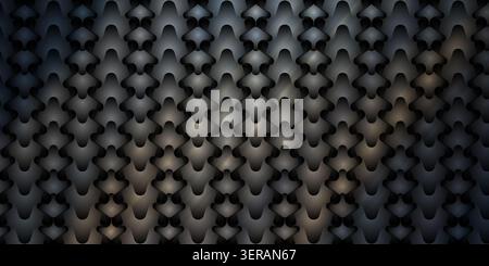 A seamless digital background featuring a repeating dark metallic chainmail or scale pattern with subtle highlights. Stock Photo