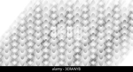 A seamless abstract background featuring a repeating pattern of soft, 3D-rendered organic shapes with a smooth, metallic, and monochromatic gradient f Stock Photo
