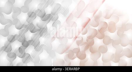 An abstract background featuring a pattern of soft, rounded, overlapping shapes with subtle light streaks and a gradient transition from grey to pink. Stock Photo
