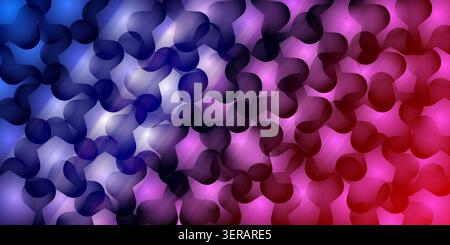An abstract background featuring a repeating pattern of organic shapes with a smooth color gradient transitioning from blue to purple and pink. Stock Photo
