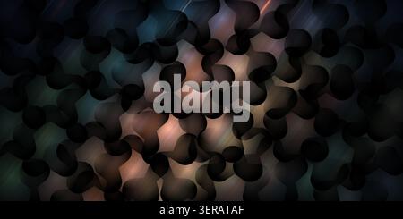 An abstract background featuring a pattern of dark, overlapping organic shapes with subtle blue and orange light streaks. Stock Photo