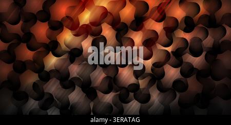 An abstract background featuring a pattern of dark, overlapping organic shapes with warm orange light highlights. Stock Photo