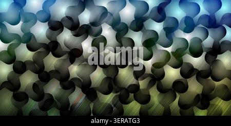 A textured abstract background composed of repeating organic shapes, transitioning from blue at the top to green at the bottom with light streaks. Stock Photo