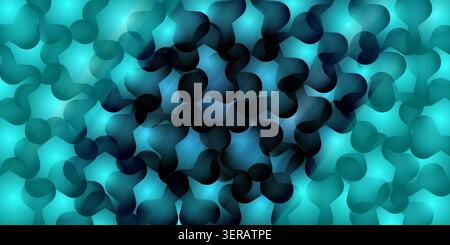 A high-contrast abstract background composed of overlapping dark blue and cyan organic shapes, creating a deep, layered, and mysterious visual effect. Stock Photo
