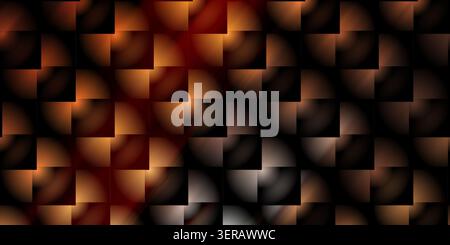 A digital abstract background featuring a grid of squares with warm orange and brown circular gradients and soft light effects. Stock Photo