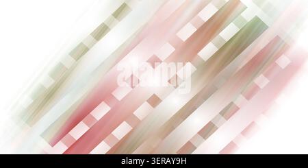 A soft and elegant abstract background with intersecting diagonal stripes in pastel pink, green, and white, featuring a clean white background. Stock Photo