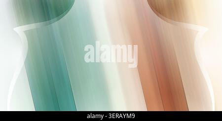 Abstract background featuring a soft gradient with flowing waves and motion blur effects in shades of teal, beige, and white. Stock Photo