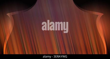 An abstract textured background featuring a dark orange and brown shield silhouette with vertical motion blur lines. Stock Photo