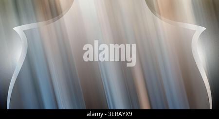 Elegant background with a shield-shaped border overlaying a brushed metallic texture in blue, silver, and bronze tones. Stock Photo