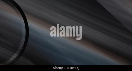 Abstract digital art background featuring dark diagonal motion blur streaks in charcoal and slate tones with a prominent dark curved graphic element. Stock Photo