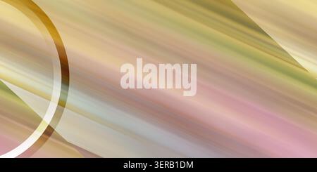 A vibrant abstract background with diagonal motion blur in shades of gold, pink, and green, featuring a prominent curved line design. Stock Photo