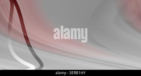 A smooth, abstract background featuring elegant, flowing curved lines and soft gradients in monochromatic grey tones with subtle red accents. Stock Photo