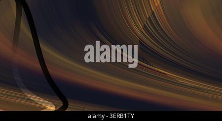 An abstract dark background with sweeping curved lines and glowing golden and orange light streaks, suggesting speed and energy. Stock Photo