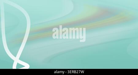 Abstract background featuring soft, flowing wave patterns and gentle pastel green gradients with a subtle white curved graphic element on the left. Stock Photo