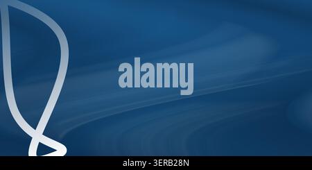 Abstract background featuring soft, flowing wave patterns and deep blue gradients with a subtle white curved graphic element on the left. Stock Photo