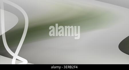 A minimalist abstract background showcasing soft light grey and subtle green gradients, highlighted by clean white curved lines. Stock Photo