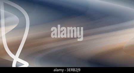 An abstract background design with smooth, sweeping curves and a gradient transition from deep blue to light beige with a white graphic overlay. Stock Photo