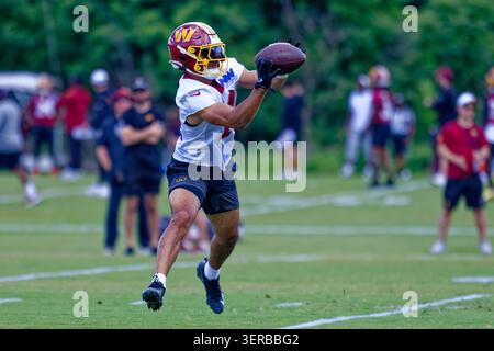 Washington Commanders running back Rachaad White (1) stands on the ...