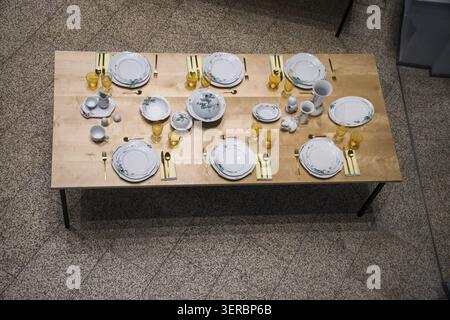 Ceremonial table setting Stock Photo