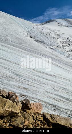 Close-up of Glacier Ice Surface Stock Photo