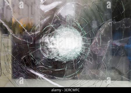 Broken glass Stock Photo