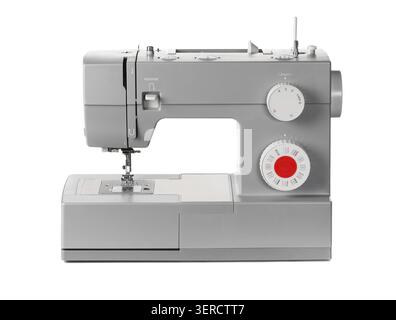 Modern electric sewing machine isolated on white background Stock Photo