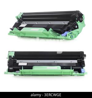 Cartridge for laser home printer isolated on white background Stock Photo