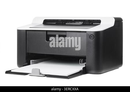 Compact laser home printer isolated on white background Stock Photo