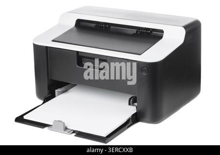 Compact laser home printer isolated on white background Stock Photo