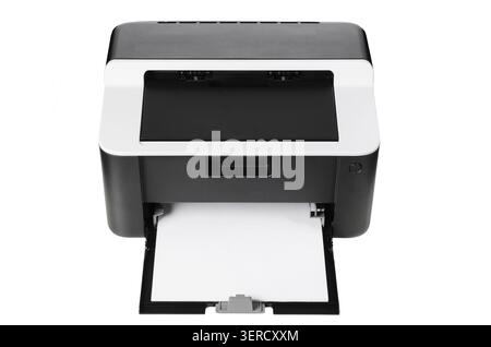 Compact laser home printer isolated on white background Stock Photo