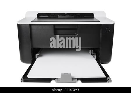 Compact laser home printer isolated on white background Stock Photo