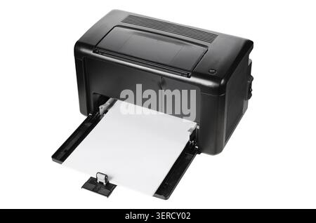 Compact laser home printer isolated on white background Stock Photo
