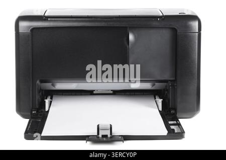 Compact laser home printer isolated on white background Stock Photo