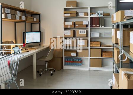 Order Pickup Point Workspace Supporting Food Delivery Operations Stock Photo