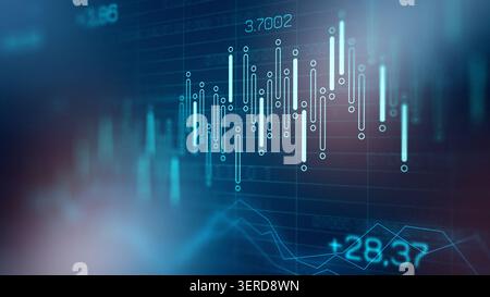 Traders analyze market trends using charts and graphs in financial analysis Stock Photo