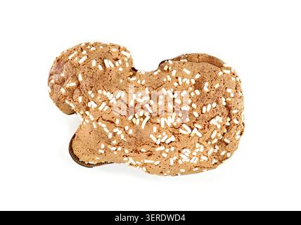 Top view of Agnello Pasquale, Easter Lamb in english, an italian easter cake. It's a version of the most known Colomba Pasquale, Easter Dove Stock Photo