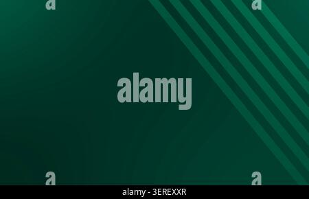 Dark green gradient background featuring dynamic diagonal lines, creating an abstract and modern graphic design Stock Photo