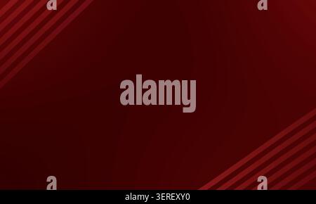 Dark red abstract background featuring faint diagonal lines in opposing corners, creating a dynamic visual design Stock Photo