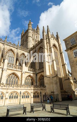 The Abbey Church of Saint Peter and Saint Paul, commonly known as Bath Abbey, Somerset, England. Stock Photo
