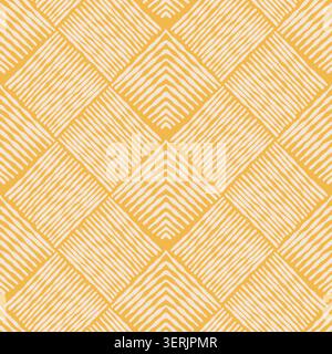 Woven Chevron Stripe Yellow Geometric Pattern Stock Vector