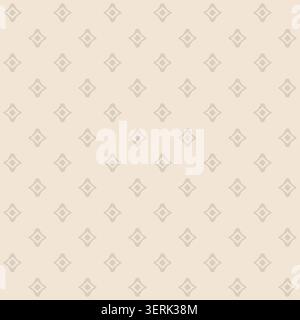 Subtle Beige Geometric Diamond Star Motif Stock Vector