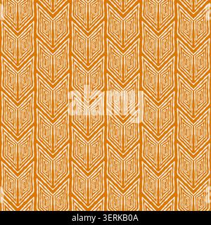 Bright Orange Woven Chevron Stripe Pattern Stock Vector