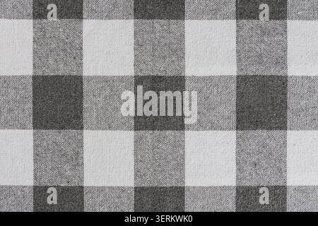 Close Up Gray Gingham Textile Pattern Background Stock Photo