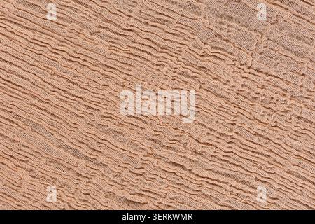 Diagonal Beige Gauze Textile Texture Background Stock Photo