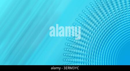 An abstract digital art background featuring a repeating pattern of spheres arranged in a curved formation, complemented by soft diagonal light streak Stock Photo