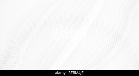 A minimalist abstract background featuring a delicate, repeating spike or feather-like pattern arranged in a radial arc, isolated on a pure white back Stock Photo