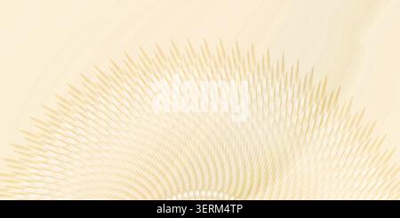 A sophisticated abstract composition with a radiating fan-shaped structure of light beige geometric elements, creating a subtle and elegant textured l Stock Photo